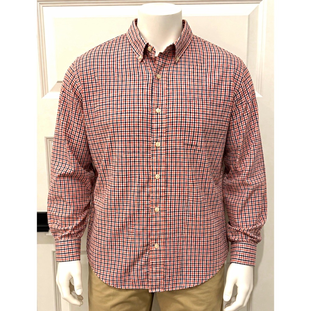 Saddlebred Men's Big & Tall 3X Check Long Sleeve Classic Fit Button-Up Shirt